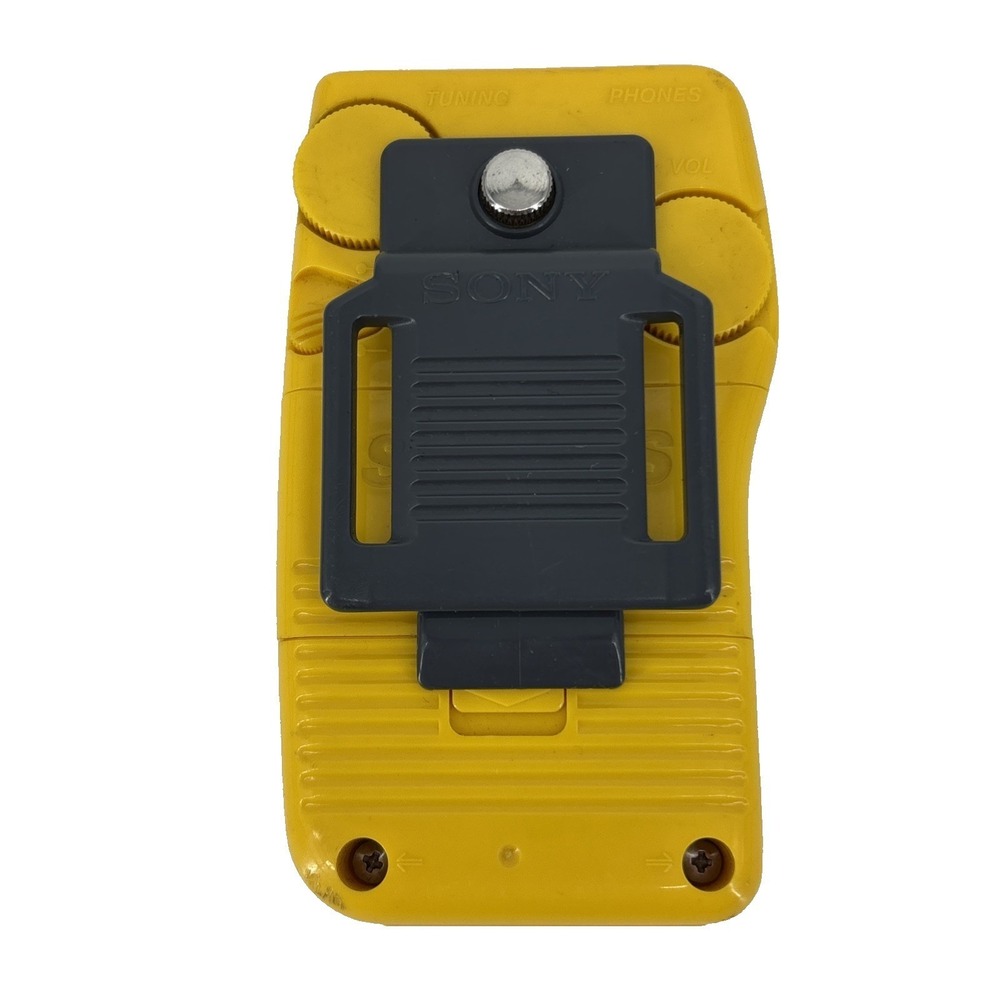 SONY Walkman Sports AM / FM Analog Radio SRF-8 with‎ Belt Clip Tested Yellow - Picture 6 of 6